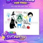 Free Wizard Silhouette Free Starbucks Logo Harry Potter Free SVG - Instant Download
