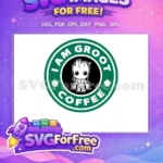 Free Baby Groot Coffee Free Starbucks Style Guardians Free SVG 1 - Instant Download