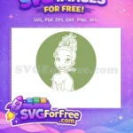 Free Smiling Tiana Starbucks Free Green Background Princess Free SVG - Instant Download