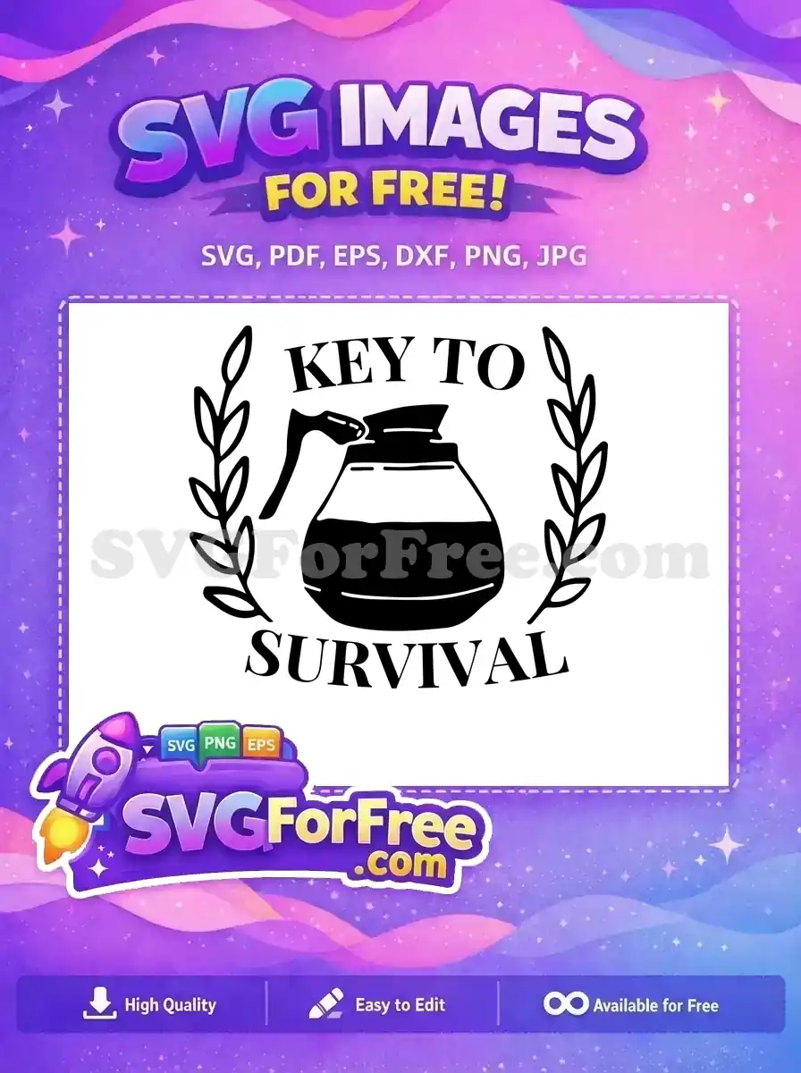 Free Black Coffee Free Bean Starbucks Key Survival Free SVG