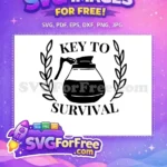 Free Coffee Starbucks Free Key to Survival Free SVG - Instant Download