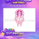 Free Pink Starbucks Dreamcatcher Free Floral Details Starbucks Free SVG - Instant Download