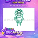 Free Starbucks Dreamcatcher Free Green Leaves Starbucks Free SVG - Instant Download