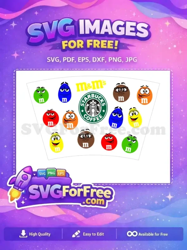 Free Colorful Candies Free Starbucks Characters M and Ms Free SVG