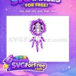 Free Purple Starbucks Dreamcatcher Free Floral Design Starbucks Free SVG - Instant Download
