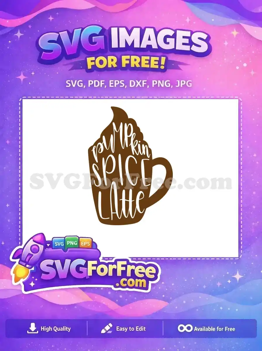 Free Brown Pumpkin Spice Latte Starbucks Free Coffee Free SVG