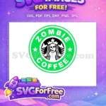 Free Winking Skull Free Starbucks Green Zombie Coffee Free SVG - Instant Download