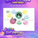 Free Colorful Donuts Free Springfield Coffee Simpsons Free SVG 1 - Instant Download