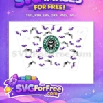 Free Skellington Coffee Free Purple Bats Nightmare Before Free SVG - Instant Download