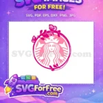 Free Pink Starbucks Mermaid Free Floral Starbucks Free SVG - Instant Download