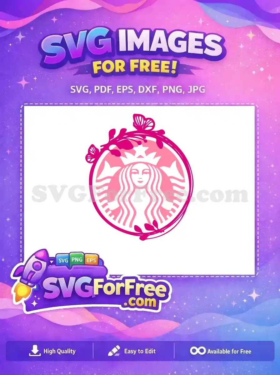 Free Pink Starbucks Mermaid Free Floral Starbucks Free SVG