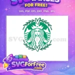 Free Green Leaf Free Heart Starbucks Character Free SVG - Instant Download