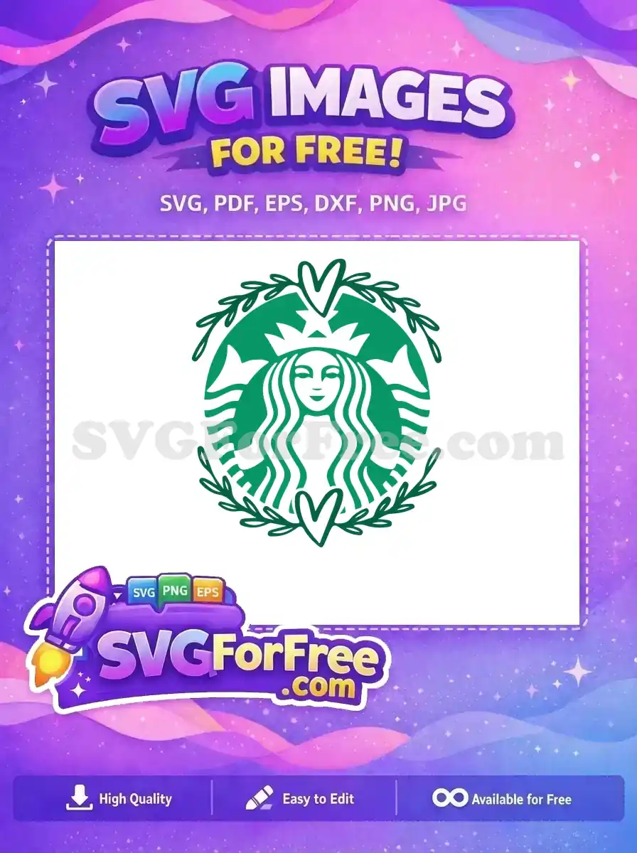 Free Green Leaf Free Heart Starbucks Character Free SVG
