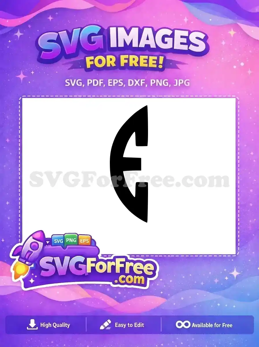 Free Letter E Free Starbucks Black White Design Free SVG