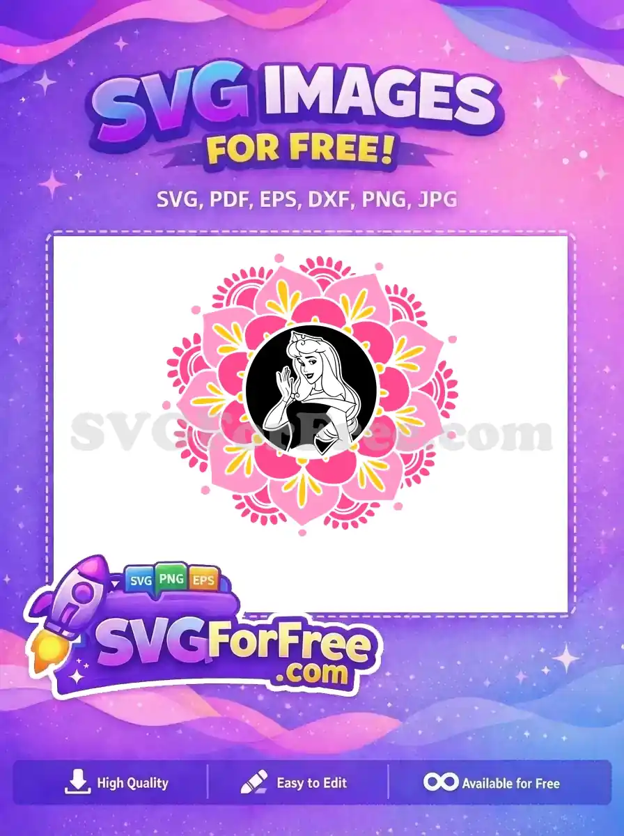 Free Pink Petals Free Waving Aurora Sleeping Beauty Free SVG