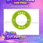 Free Army Wife Starbucks Free Green Stars Design Free SVG - Instant Download