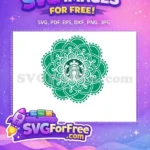 Free Mandala Starbucks Free Green Design Starbucks Free SVG - Instant Download