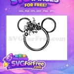 Free Floral Starbucks Free Mouse Head Free SVG - Instant Download