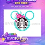 Free Floral Ears Free Pink Roses Starbucks Free SVG - Instant Download