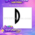 Free Letter D Black Free Starbucks Initial Free SVG - Instant Download