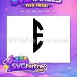 Free Initial E Logo Free Starbucks Monogram Black Free SVG - Instant Download
