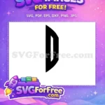 Free Initial D Starbucks Free Black and White Letter Free SVG - Instant Download