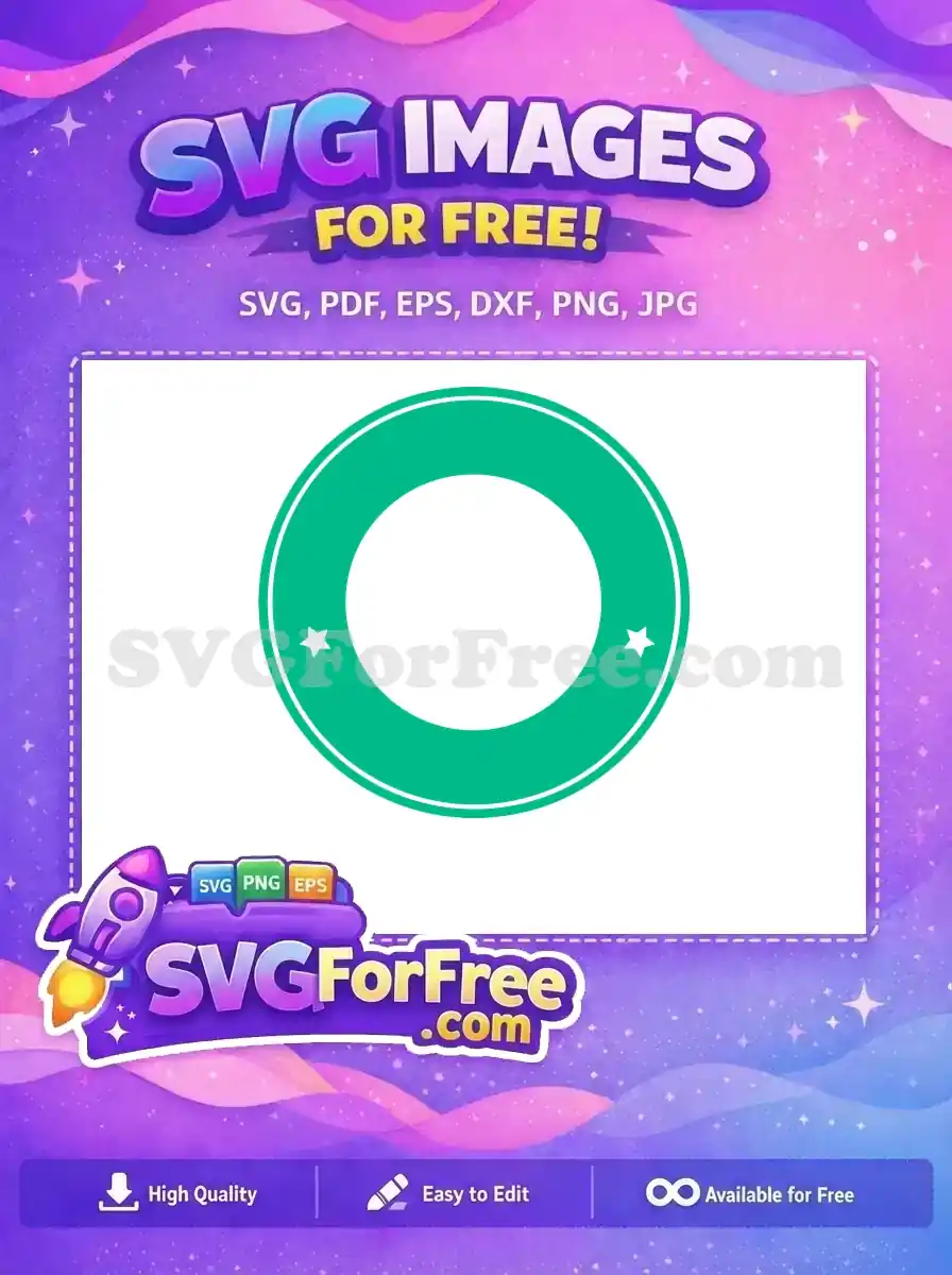 Free Teal Circle Free Two Stars Starbucks Free SVG