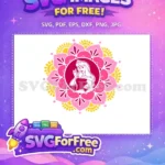 Free Waving Aurora Free Pink Floral Sleeping Beauty Free SVG - Instant Download