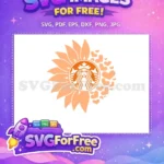 Free Peach Starbucks Sunflower Free Hearts Design Free SVG - Instant Download