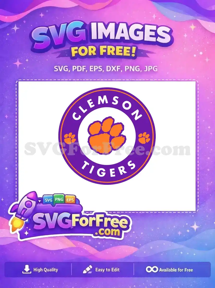 Free Orange Paw Free Clemson Tigers Starbucks Free SVG 1