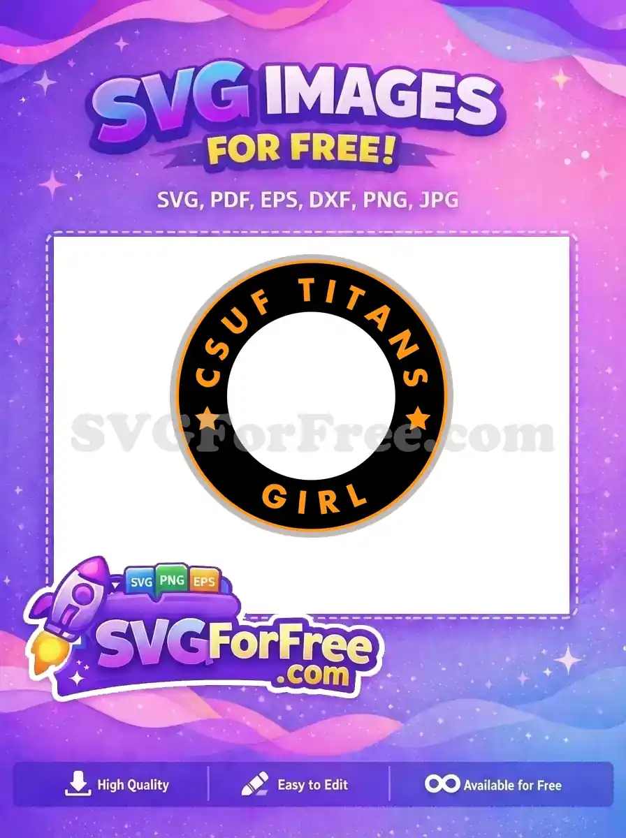 Free CSUF Titans Girl Free Stars Design Free SVG