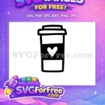 Free Black Coffee Cup Free Heart Starbucks Free SVG 3 - Instant Download