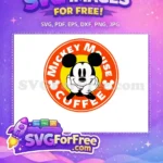 Free Smiling Mickey Free Starbucks Inspired Coffee Free SVG - Instant Download