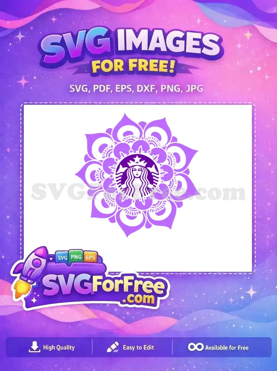 Free Mandala Design Free Starbucks Logo Purple Pattern Free SVG