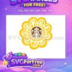 Free Yellow Swirls Free Starbucks Logo Art Free SVG - Instant Download