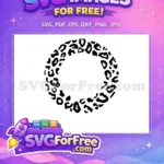 Free Leopard Print Free Starbucks Circle Free SVG - Instant Download