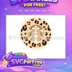 Free Leopard Print Free Starbucks Logo Coffee Free SVG 1 - Instant Download