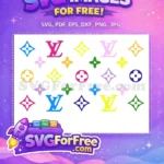 Free Colorful Pattern Free Louis Vuitton Starbucks Free SVG 1 - Instant Download