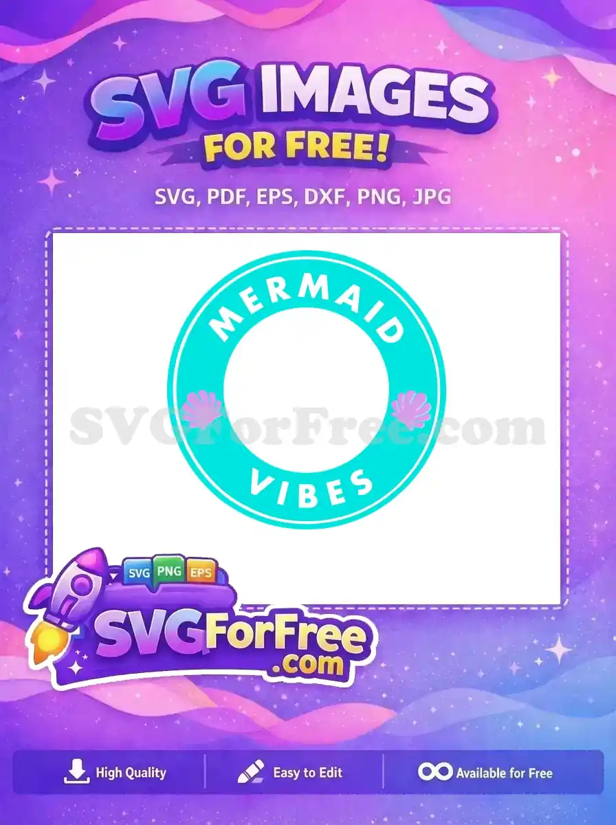 Free Mermaid Vibes Teal Starbucks Free Shells Design Free SVG