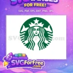 Free Starbucks Siren White Hair Free Green Logo Free SVG - Instant Download