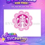 Free Pink Floral Free Starbucks Mermaid Logo Free SVG - Instant Download