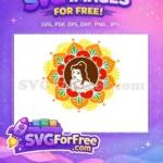 Free Smiling Belle Free Colorful Starbucks Beauty and Beast Free SVG - Instant Download