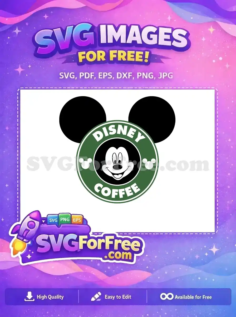 Free Smiling Face Free Green Starbucks Mickey Free SVG 3