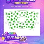 Free Green Marijuana Leafs Free Starbucks Design Free SVG - Instant Download