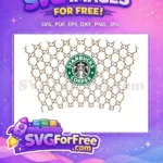 Free Brown Gucci Free Starbucks Logo Pattern Free SVG - Instant Download