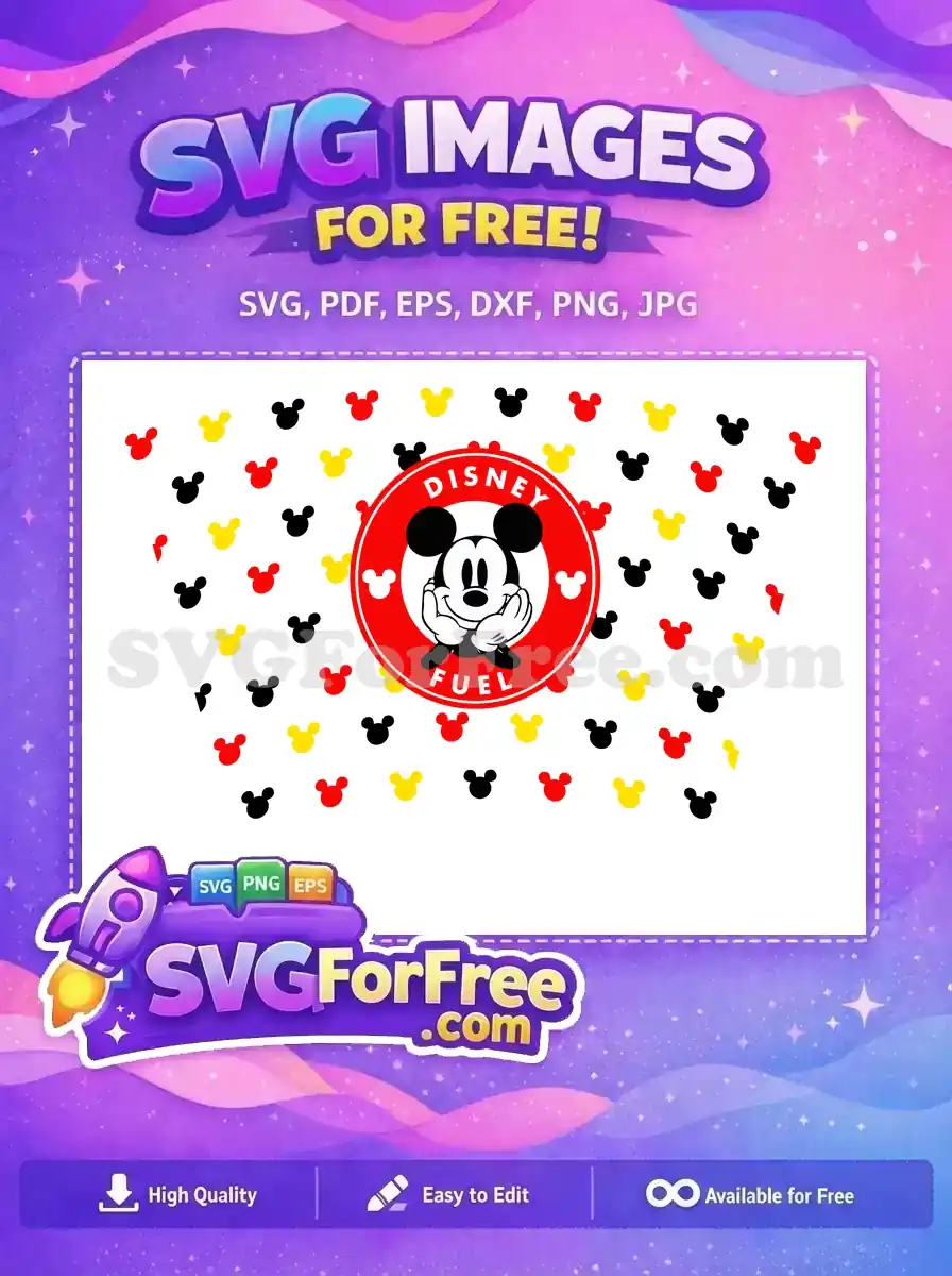 Free Smiling Mickey Free Starbucks Red Yellow Black Free SVG