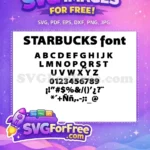 Free Bold Font Free Alphanumeric Starbucks Free SVG - Instant Download