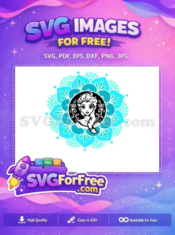 Free Elsa Starbucks Free Snowflake Teal Frozen Free SVG