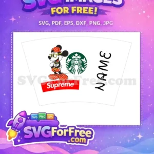 Free Cartoon Mouse Yellow Glasses Free Starbucks Supreme Design Free SVG