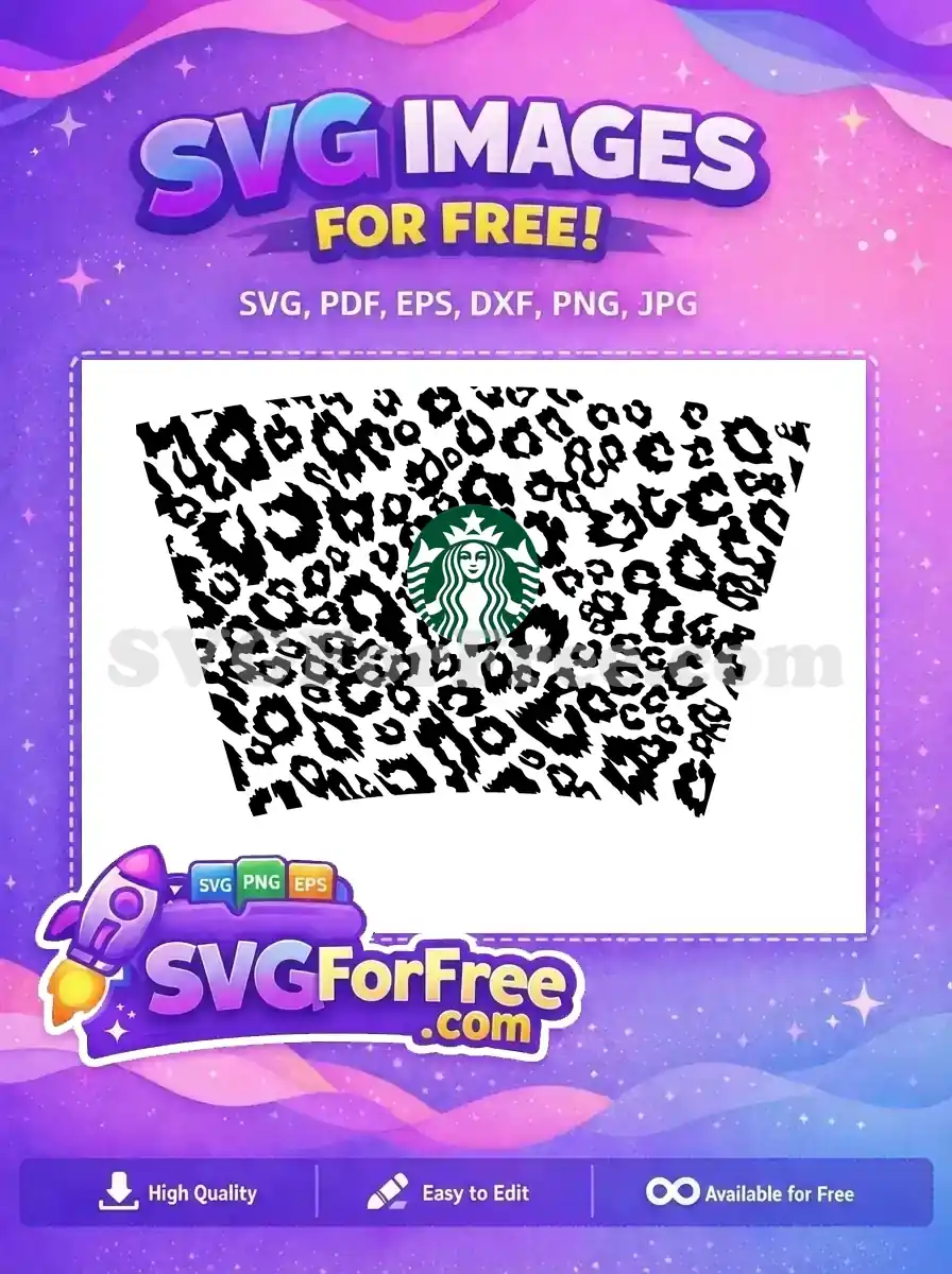 Free Leopard Print Free Starbucks Logo Starbucks Free SVG